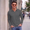 image:imageCOOFANDY Mens Knit Polo Shirts Casual Long Sleeve Polo Sweater Golf ShirtsDark Grey