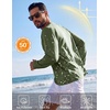 image:imageCOOFANDY Mens Long Sleeve Tee Shirts UV Sun Protection Athletic TShirtsAarmy Green 1pack