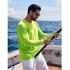 image:imageCOOFANDY Mens Long Sleeve Tee Shirts UV Sun Protection Athletic TShirtsAbright Green 1pack