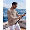 image:imageCOOFANDY Mens Long Sleeve Tee Shirts UV Sun Protection Athletic TShirtsAkhaki 1pack