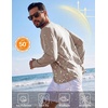 image:imageCOOFANDY Mens Long Sleeve Tee Shirts UV Sun Protection Athletic TShirtsAkhaki 1pack
