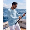 image:imageCOOFANDY Mens Long Sleeve Tee Shirts UV Sun Protection Athletic TShirtsAlight Blue 1pack