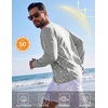 image:imageCOOFANDY Mens Long Sleeve Tee Shirts UV Sun Protection Athletic TShirtsAlight Grey 1pack