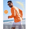image:imageCOOFANDY Mens Long Sleeve Tee Shirts UV Sun Protection Athletic TShirtsAorange 1pack