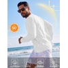 image:imageCOOFANDY Mens Long Sleeve Tee Shirts UV Sun Protection Athletic TShirtsAwhite 1pack