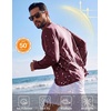 image:imageCOOFANDY Mens Long Sleeve Tee Shirts UV Sun Protection Athletic TShirtsAwine Red 1pack