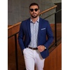 image:imageCOOFANDY Mens Plaid Dress Shirts Big and Tall 1X6X Long Sleeve Cotton Button Down Shirt Bussiness Casual ShirtsLight Grey White Navy Plaid