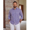 image:imageCOOFANDY Mens Plaid Dress Shirts Big and Tall 1X6X Long Sleeve Cotton Button Down Shirt Bussiness Casual ShirtsRed Blue White Plaid