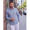 image:imageCOOFANDY Mens Plaid Dress Shirts Big and Tall 1X6X Long Sleeve Cotton Button Down Shirt Bussiness Casual ShirtsWhite Blue Navy Plaid