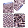 image:imageCOOFANDY Mens Plaid Dress Shirts Big and Tall 1X6X Long Sleeve Cotton Button Down Shirt Bussiness Casual ShirtsWhite Navy Orange Plaid