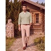 image:imageCOOFANDY Mens Polo Sweater Long Sleeve Classic Twisted Knitted PulloverApricot