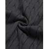 image:imageCOOFANDY Mens Polo Sweater Long Sleeve Classic Twisted Knitted PulloverDark Gray