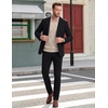image:imageCOOFANDY Mens Polo Sweater Long Sleeve Classic Twisted Knitted PulloverLight Khaki