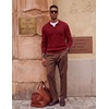 image:imageCOOFANDY Mens Polo Sweater Long Sleeve Classic Twisted Knitted PulloverRed
