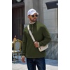 image:imageCOOFANDY Mens Quarter Zip Pullover Fleece Mock Neck Casual Sweatshirt 2026Army Green