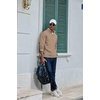 image:imageCOOFANDY Mens Quarter Zip Pullover Fleece Mock Neck Casual Sweatshirt 2026Khaki