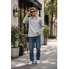 image:imageCOOFANDY Mens Quarter Zip Pullover Fleece Mock Neck Casual Sweatshirt 2026Light Grey Heather
