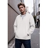 image:imageCOOFANDY Mens Quarter Zip Pullover Fleece Mock Neck Casual Sweatshirt 2026White