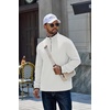 image:imageCOOFANDY Mens Quarter Zip Pullover Fleece Mock Neck Casual Sweatshirt 2026White