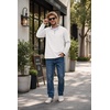 image:imageCOOFANDY Mens Quarter Zip Pullover Fleece Mock Neck Casual Sweatshirt 2026White