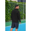 image:imageCOOFANDY Mens Quarter Zip Pullover Long Sleeve Athletic Running Shirts Quick Dry Lightweight Tennis GolfBlack