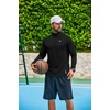 image:imageCOOFANDY Mens Quarter Zip Pullover Long Sleeve Athletic Running Shirts Quick Dry Lightweight Tennis GolfBlack
