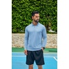 image:imageCOOFANDY Mens Quarter Zip Pullover Long Sleeve Athletic Running Shirts Quick Dry Lightweight Tennis GolfLight Blue