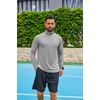 image:imageCOOFANDY Mens Quarter Zip Pullover Long Sleeve Athletic Running Shirts Quick Dry Lightweight Tennis GolfLight Gray