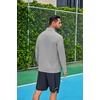 image:imageCOOFANDY Mens Quarter Zip Pullover Long Sleeve Athletic Running Shirts Quick Dry Lightweight Tennis GolfLight Gray
