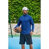 image:imageCOOFANDY Mens Quarter Zip Pullover Long Sleeve Athletic Running Shirts Quick Dry Lightweight Tennis GolfRoyal Blue