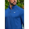 image:imageCOOFANDY Mens Quarter Zip Pullover Long Sleeve Athletic Running Shirts Quick Dry Lightweight Tennis GolfRoyal Blue