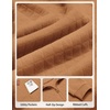 image:imageCOOFANDY Mens Quarter Zip Pullover Long Sleeve Sweatshirt Kangaroo PocketLight Brown