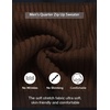 image:imageCOOFANDY Mens Quarter Zip Pullover Sweater Knit Texture Mock Neck SweaterBrown