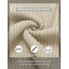 image:imageCOOFANDY Mens Quarter Zip Pullover Sweater Knit Texture Mock Neck SweaterCream