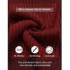 image:imageCOOFANDY Mens Quarter Zip Pullover Sweater Knit Texture Mock Neck SweaterDark Red