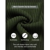 image:imageCOOFANDY Mens Quarter Zip Pullover Sweater Knit Texture Mock Neck SweaterOlive Green
