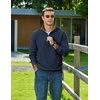 image:imageCOOFANDY Mens Quarter Zip Pullover Sweatshirts Casual Mock Neck SweaterNavy Blue