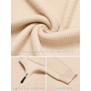 image:imageCOOFANDY Mens Quarter Zip Sweater 14 Zip Mock Neck Knitted Dress PulloverCream