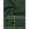 image:imageCOOFANDY Mens Quarter Zip Sweater 14 Zip Mock Neck Knitted Dress PulloverDark Green