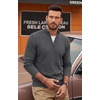 image:imageCOOFANDY Mens Quarter Zip Sweater 14 Zip Mock Neck Knitted Dress PulloverDark Grey