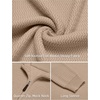 image:imageCOOFANDY Mens Quarter Zip Sweater 14 Zip Mock Neck Knitted Dress PulloverKhaki