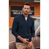 image:imageCOOFANDY Mens Quarter Zip Sweater 14 Zip Mock Neck Knitted Dress PulloverMidnight Blue