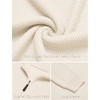 image:imageCOOFANDY Mens Quarter Zip Sweater 14 Zip Mock Neck Knitted Dress PulloverWhite