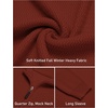 image:imageCOOFANDY Mens Quarter Zip Sweater 14 Zip Mock Neck Knitted Dress PulloverWine Red