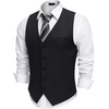 image:imageCOOFANDY Mens Suit Vest Business Casual Dress Vest Wedding Prom WaistcoatBlack