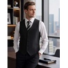 image:imageCOOFANDY Mens Suit Vest Business Casual Dress Vest Wedding Prom WaistcoatBlack