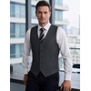 image:imageCOOFANDY Mens Suit Vest Business Casual Dress Vest Wedding Prom WaistcoatGray