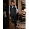 image:imageCOOFANDY Mens Suit Vest Business Casual Dress Vest Wedding Prom WaistcoatGray