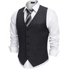 image:imageCOOFANDY Mens Suit Vest Business Casual Dress Vest Wedding Prom WaistcoatGray