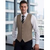 image:imageCOOFANDY Mens Suit Vest Business Casual Dress Vest Wedding Prom WaistcoatKhaki